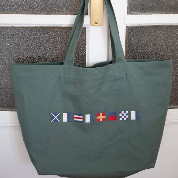 Bolsa nautica verde doble asa